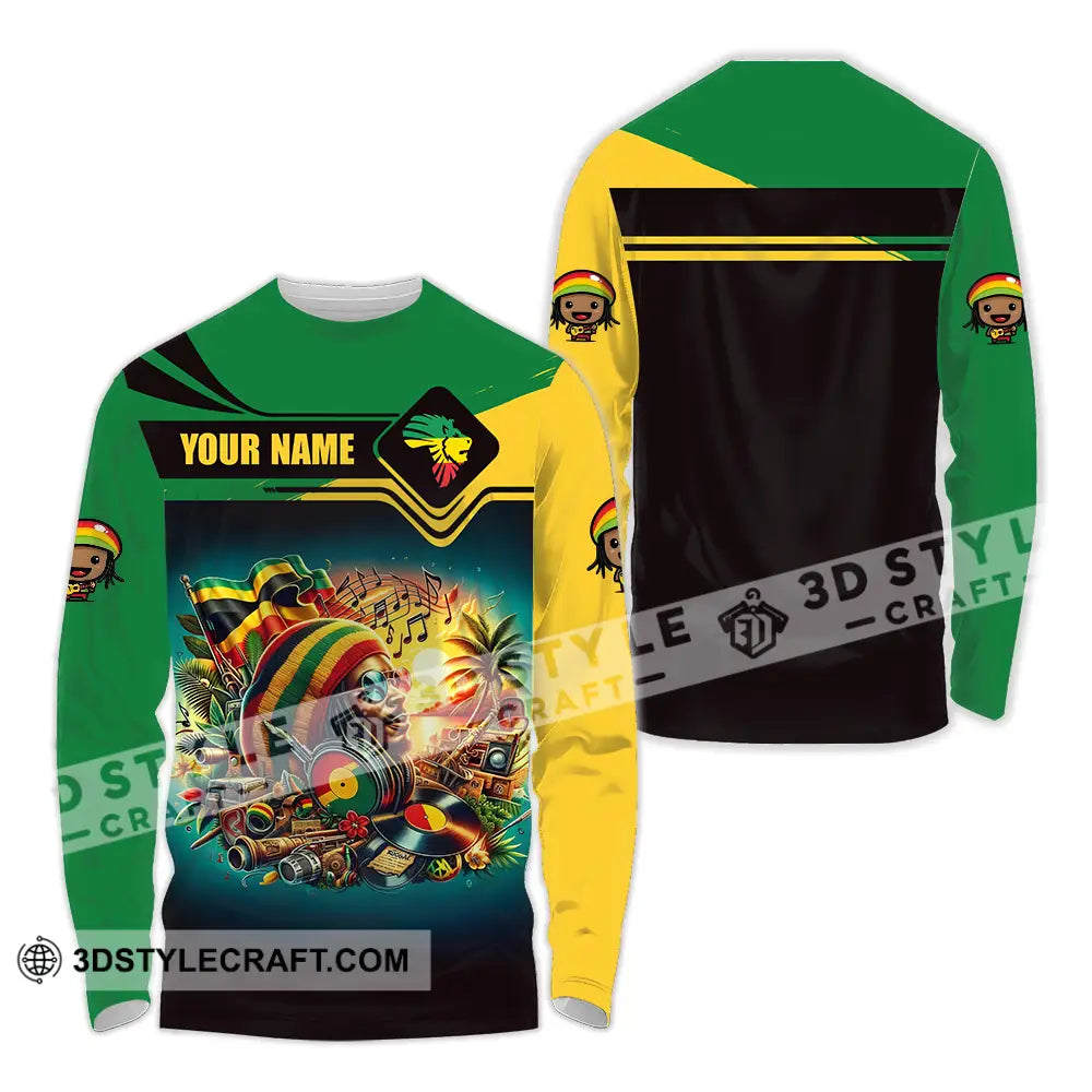 Unisex Shirt - Custom Reggae Shirt Long Sleeve Shirt / S T-shirt
