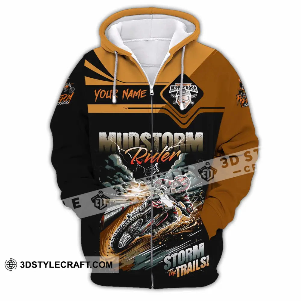Unisex Shirt - Custom Rider Storm The Trails Sport Shirt Zipper Hoodie / S T-shirt