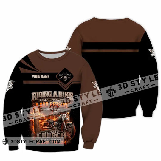 Unisex Shirt - Custom Riding A Bike 3D Shirt style option 3