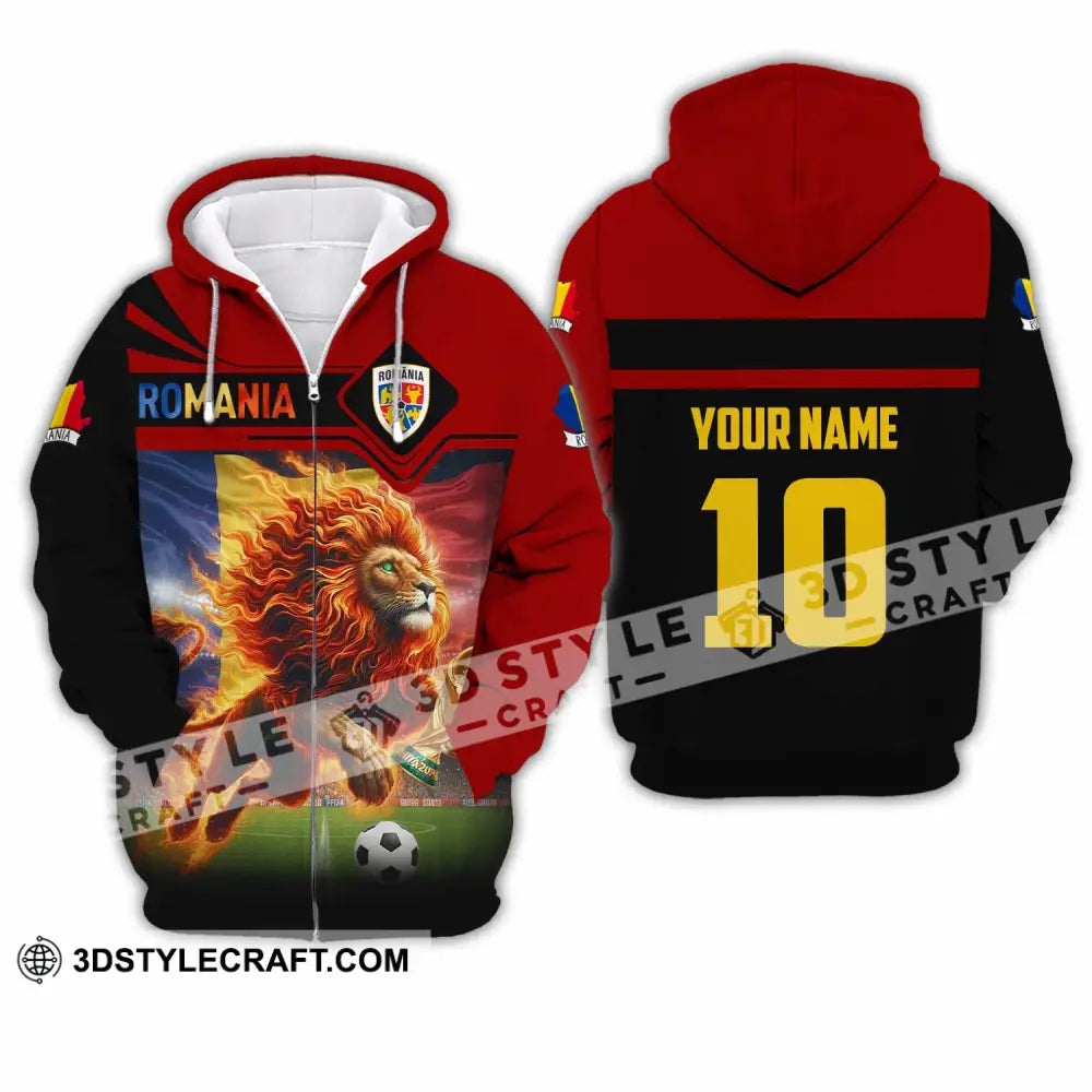 Unisex Shirt - Custom Romania 3D Shirt Zipper Hoodie / S T-shirt