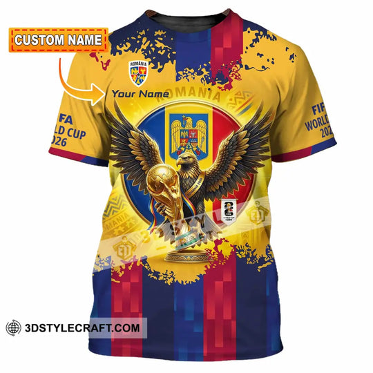 Unisex Shirt - Custom Romania World Cup 2026 3D Shirt style option 1