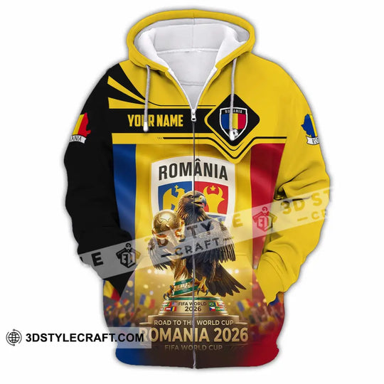 Unisex Shirt - Custom Romania World Cup 2026 3D Shirt style option 4