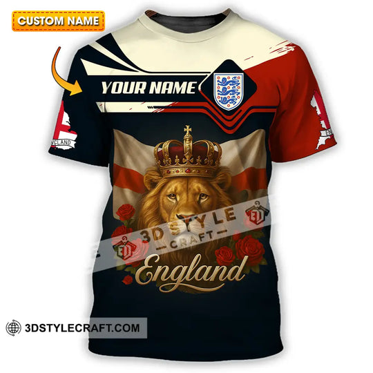 Unisex Shirt - Custom Rose And Lion England Shirt style option 1