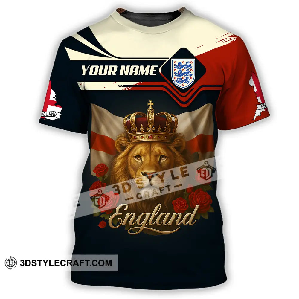 Unisex Shirt - Custom Rose And Lion England Shirt T-Shirt / S T-shirt