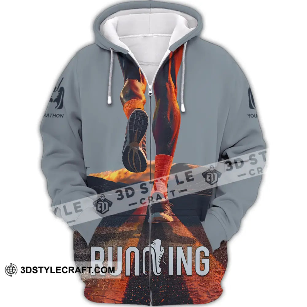 Unisex Shirt - Custom Run For Fun Running Lover Sport Shirt Zipper Hoodie / S T-shirt