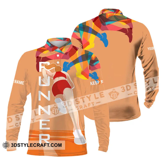 Unisex Shirt - Custom Runner, Keep Running 3D Shirt style option 4