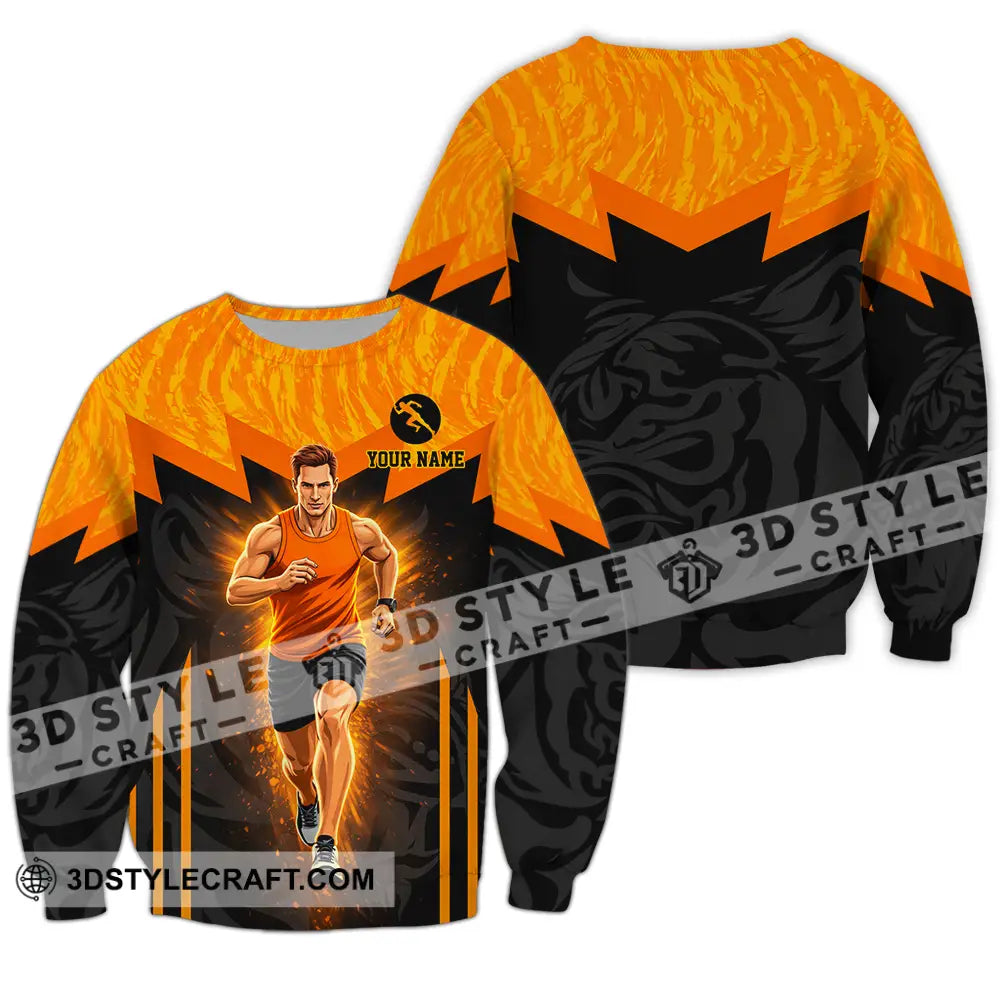 Unisex Shirt - Custom Running 3D Shirt Long Sleeve / S T-shirt