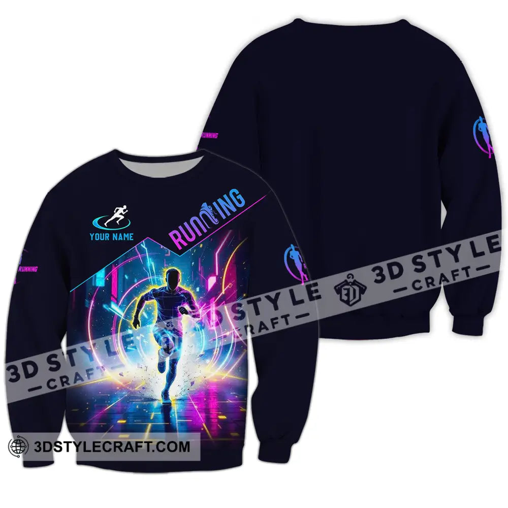 Unisex Shirt - Custom Running 3D Shirt Long Sleeve / S T-shirt