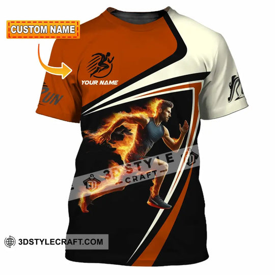 Unisex Shirt - Custom Running Fire Man Shirt style option 2
