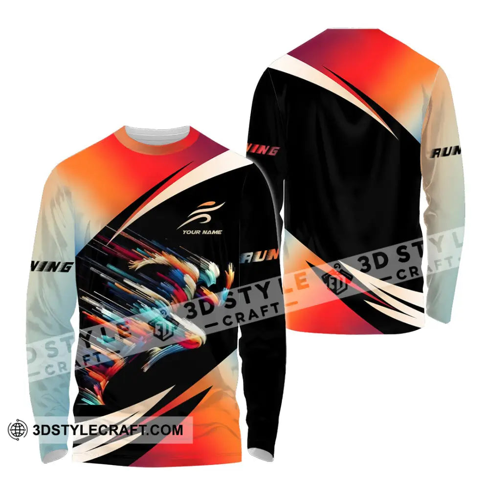 Unisex Shirt - Custom Running Shirt Long Sleeve Shirt / S T-shirt