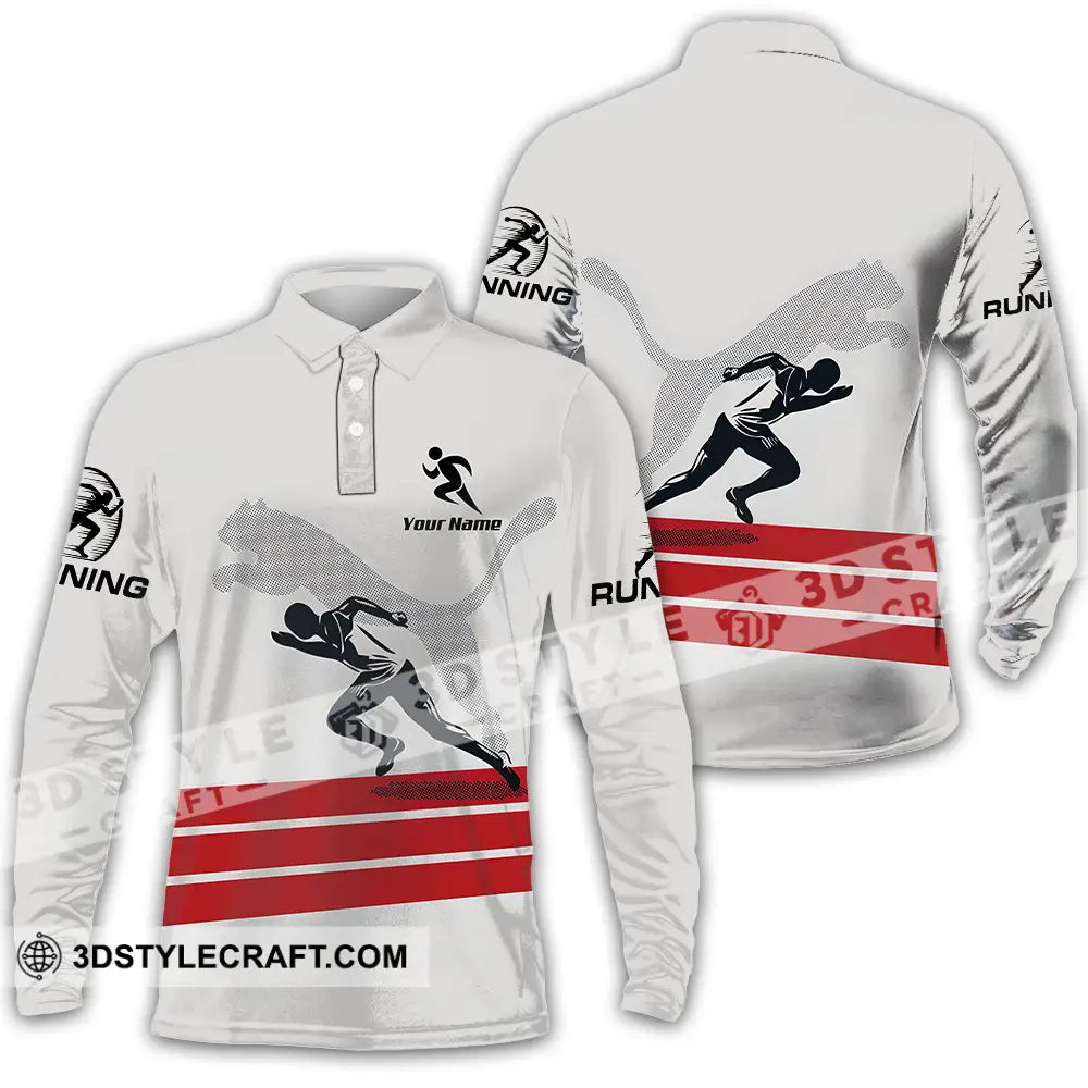 Unisex Shirt - Custom Running Lover Sport Shirt Long Sleeve Polo / S T-shirt