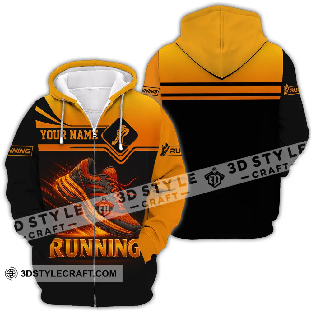 Unisex Shirt Custom Running Lover Shirt Zipper Hoodie / S T shirt