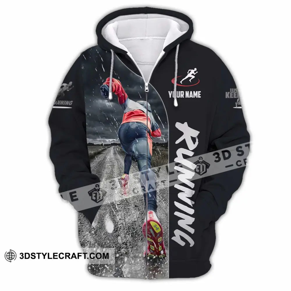 Unisex Shirt - Custom Running Lover Shirt Zipper Hoodie / S T-shirt