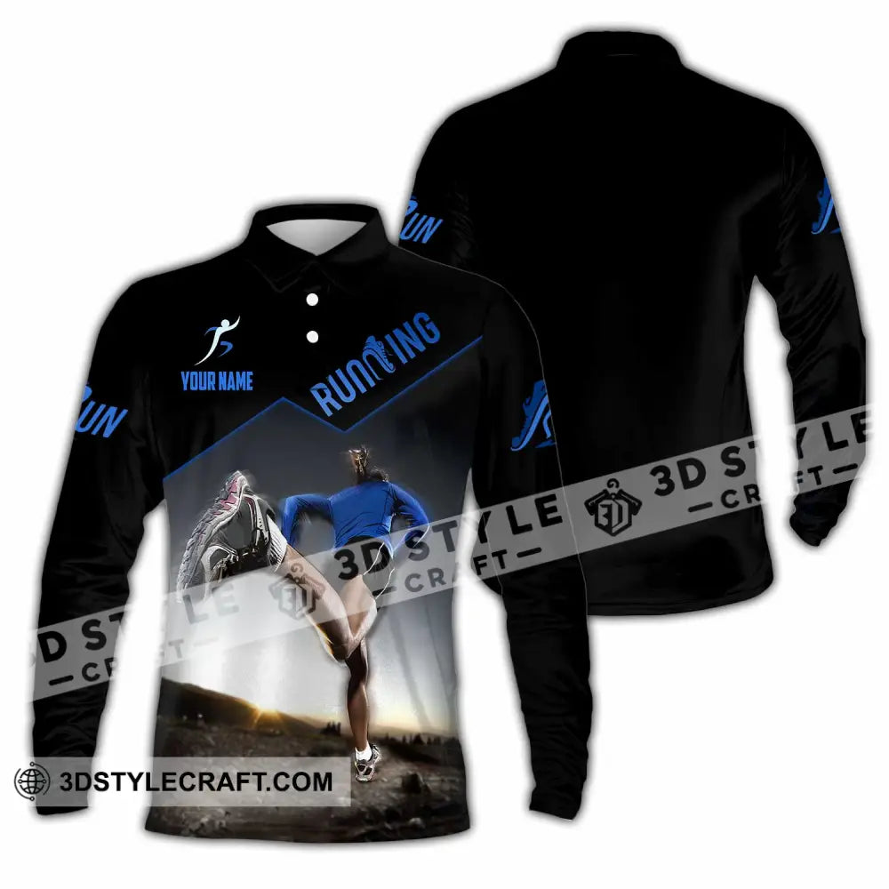Unisex Shirt - Custom Running Sport Shirt Long Sleeve Polo / S T-shirt