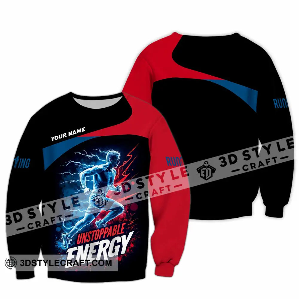 Unisex Shirt - Custom Running Unstoppable Energy Shirt Long Sleeve / S T-shirt