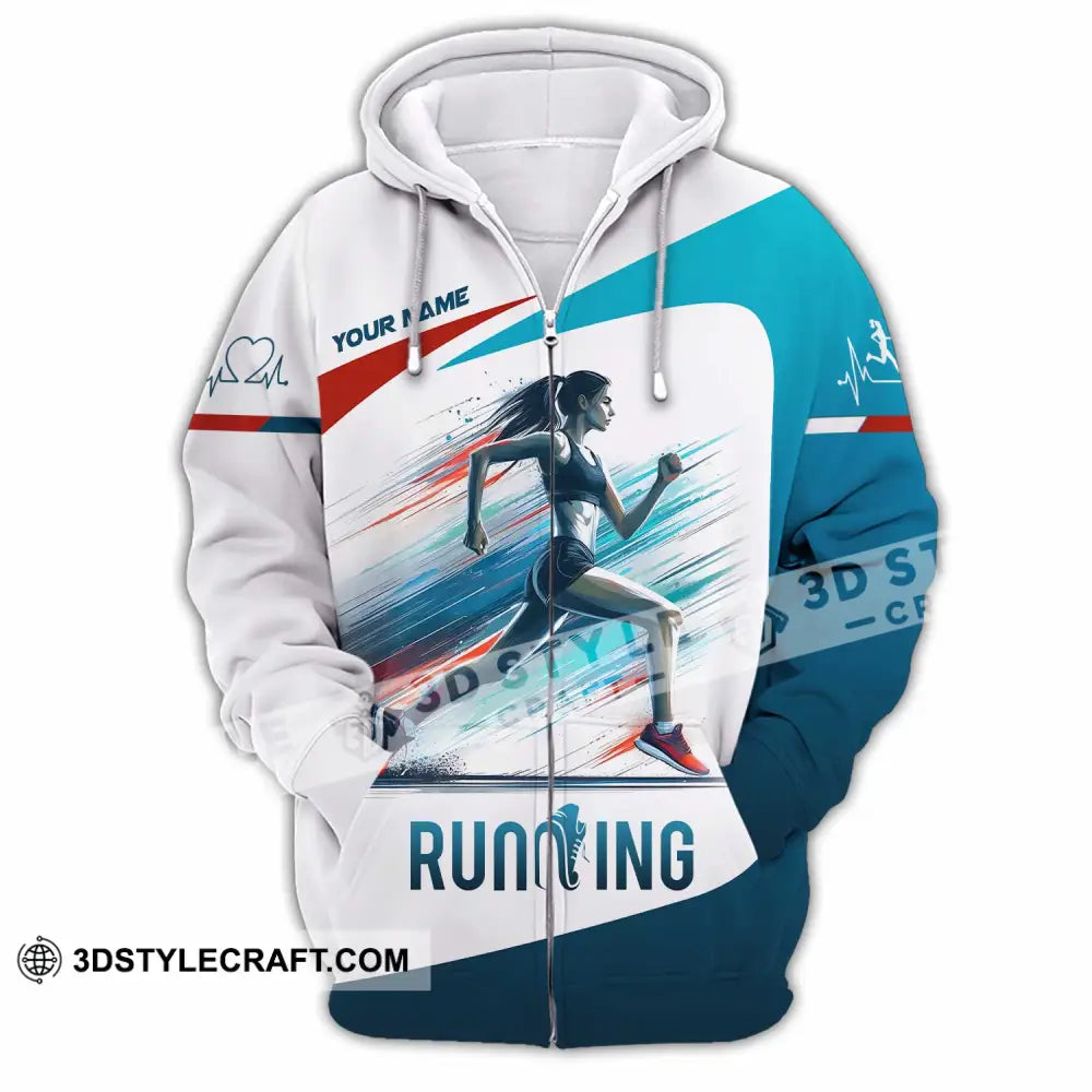 Unisex Shirt Custom Running Shirt Zipper Hoodie / S T shirt