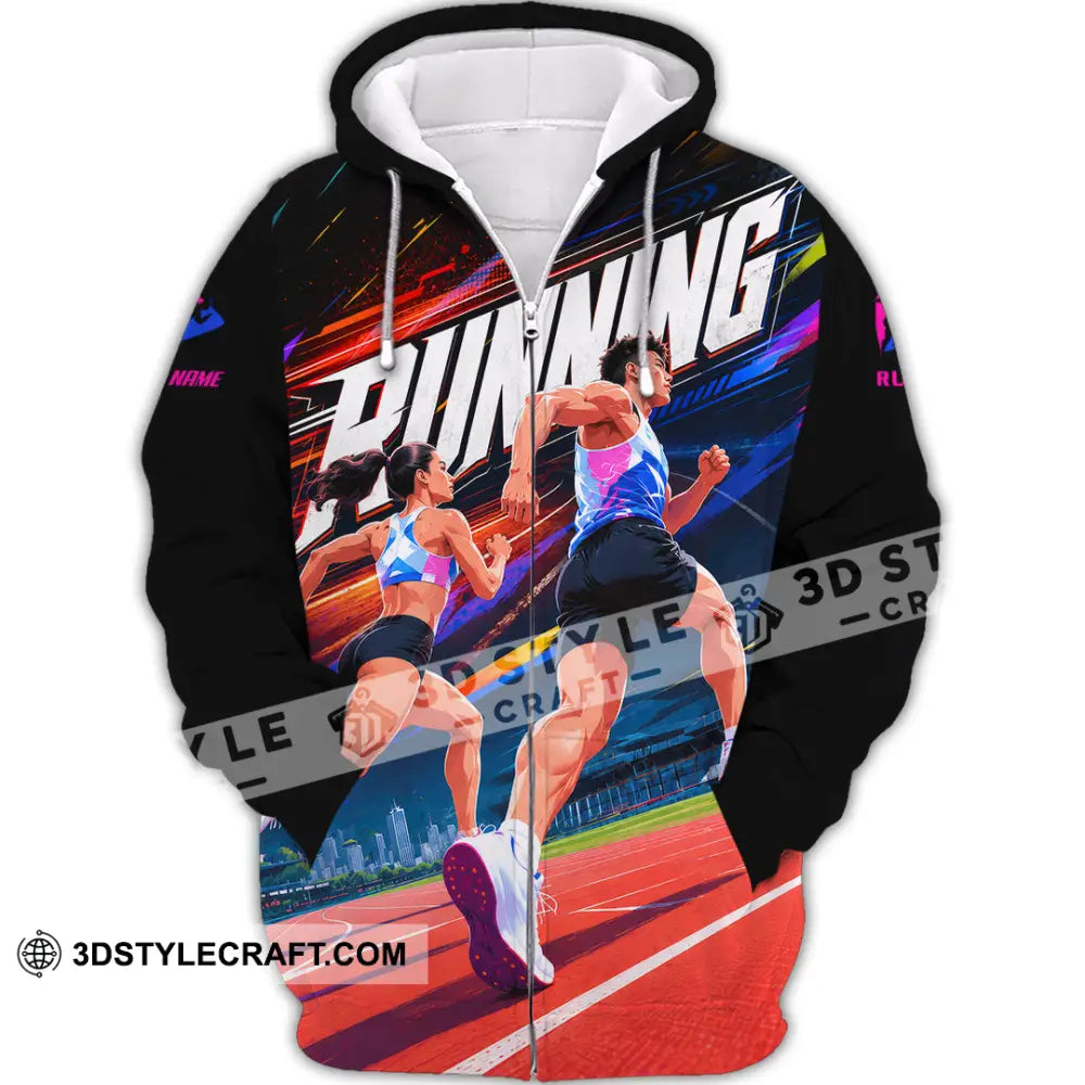 Unisex Shirt - Custom Running Shirt - Zipper Hoodie / S - T-shirt