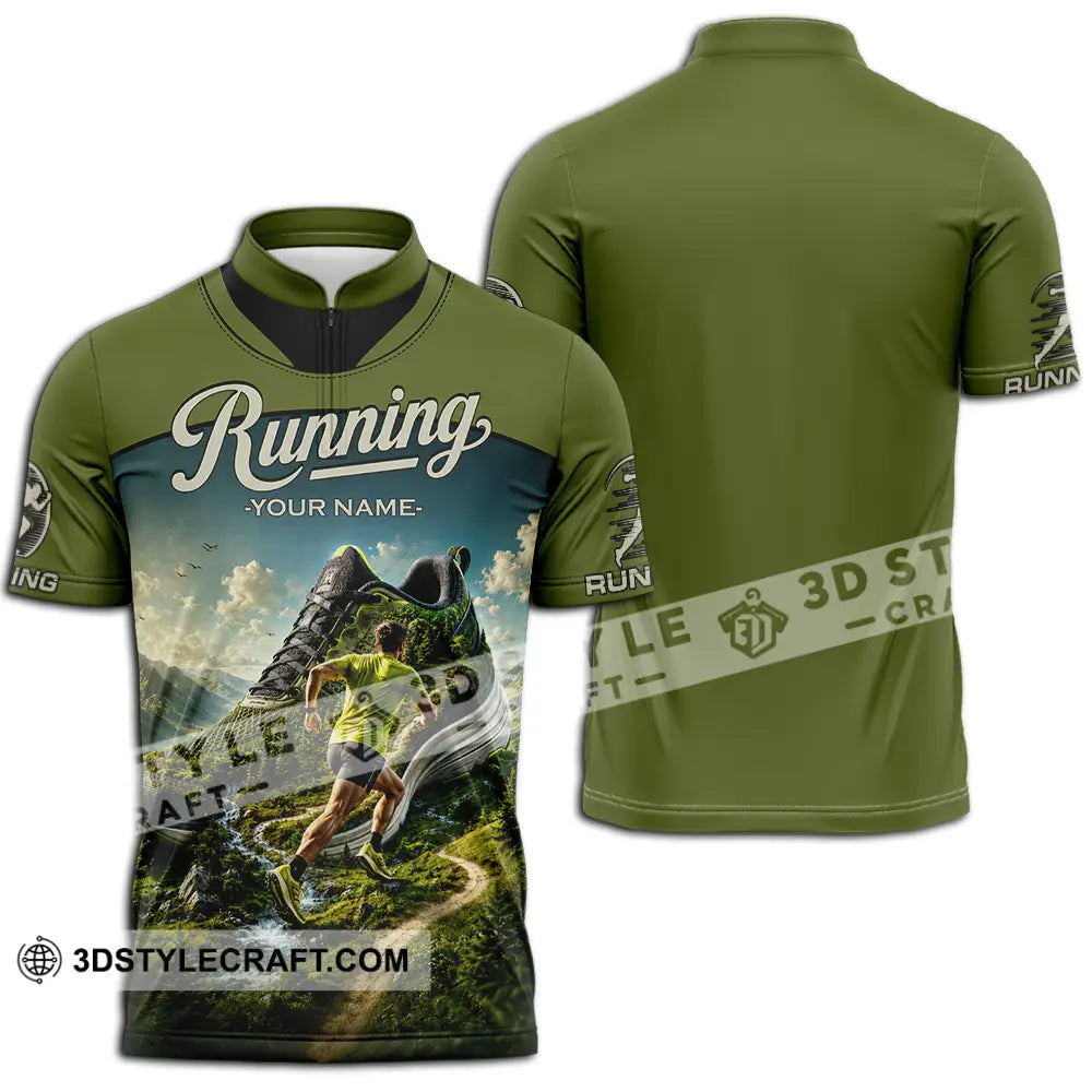 Unisex Shirt - Custom Running Shirt - Zipper Polo Shirt / S - T-shirt