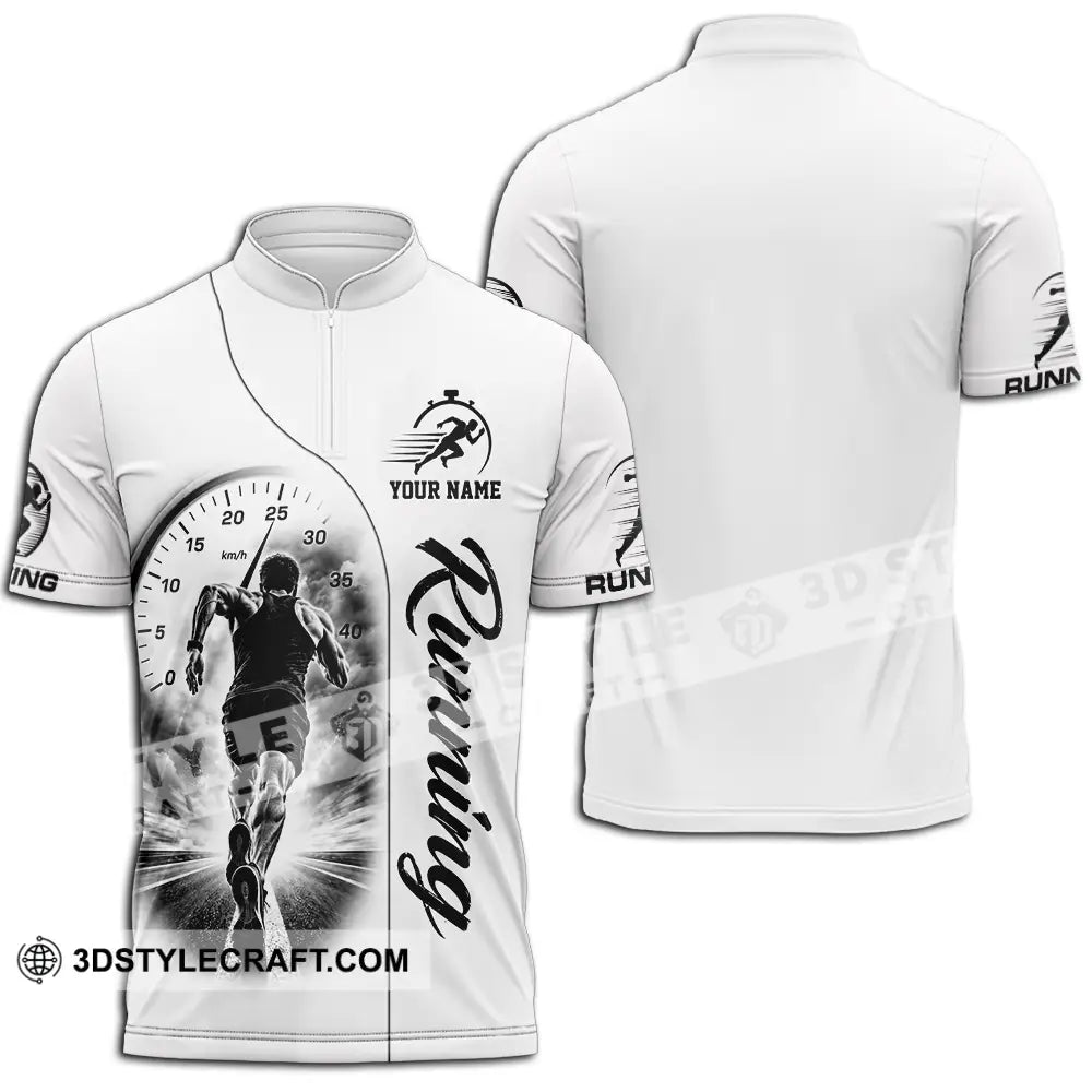 Unisex Shirt - Custom Running Shirt - Zipper Polo Shirt / S - T-shirt