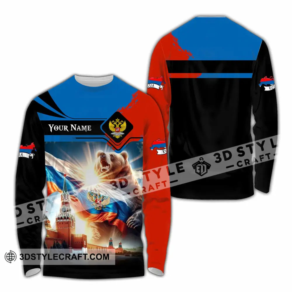 Unisex Shirt - Custom Russia 3D Shirt Long Sleeve Shirt / S T-shirt