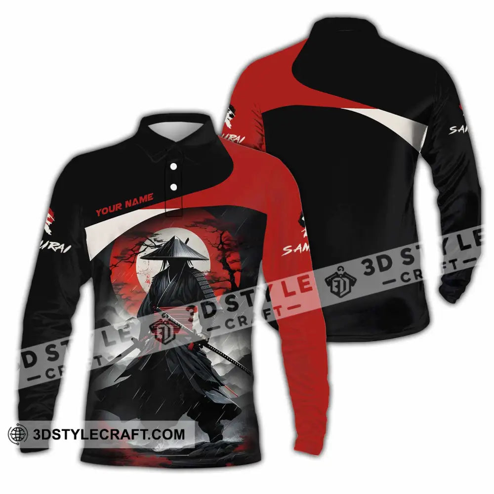 Unisex Shirt - Custom Samurai Shirt Long Sleeve Polo / S T-shirt