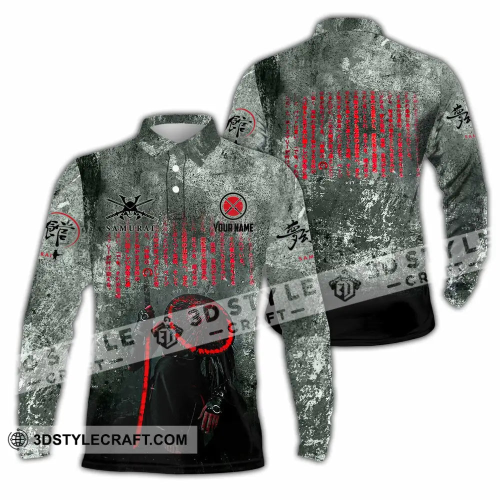 Unisex Shirt - Custom Samurai Shirt Long Sleeve Polo / S T-shirt