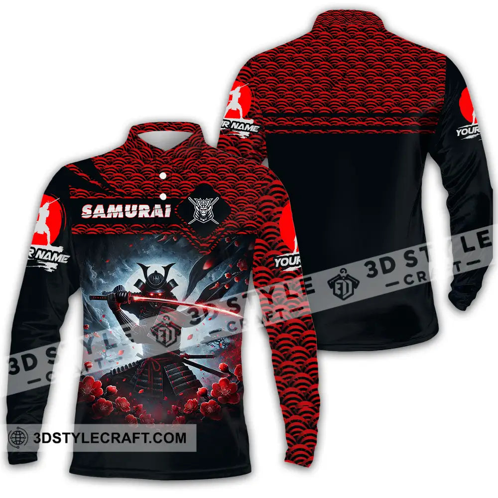 Unisex Shirt - Custom Samurai Shirt Long Sleeve Polo / S T-shirt