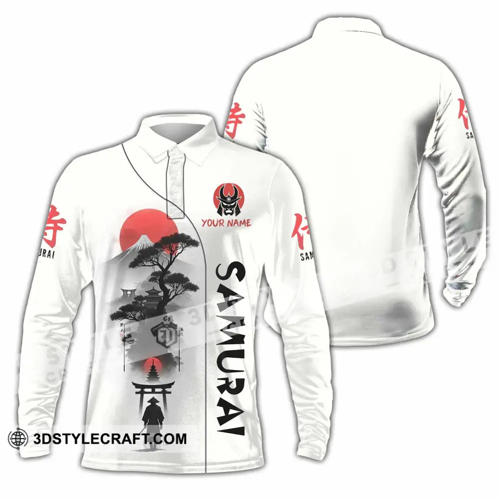 Unisex Shirt Custom Samurai Shirt Long Sleeve Polo / S T shirt