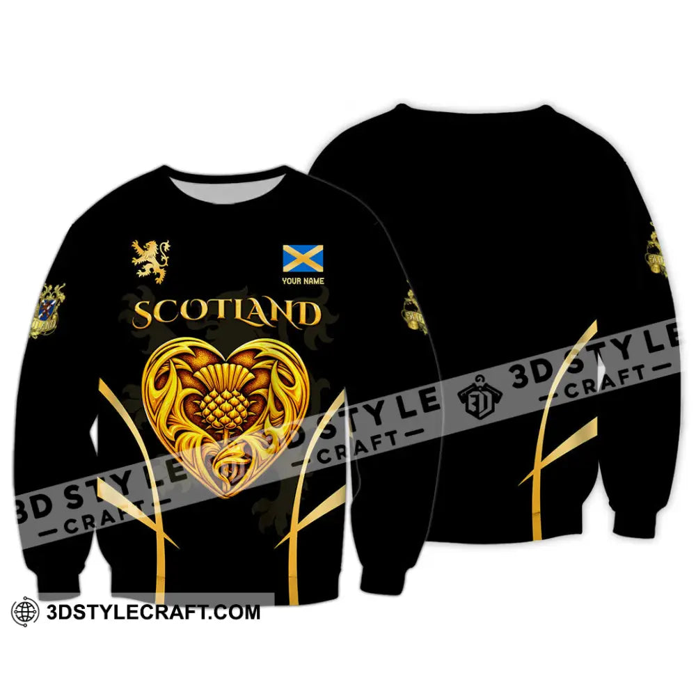 Unisex Shirt - Custom Scotland 3D Shirt Long Sleeve / S T-shirt
