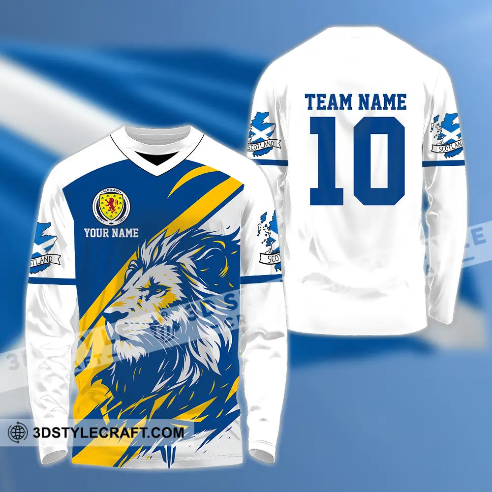 Unisex Shirt - Custom Scotland 3D Shirt Long Sleeve Shirt / S T-shirt