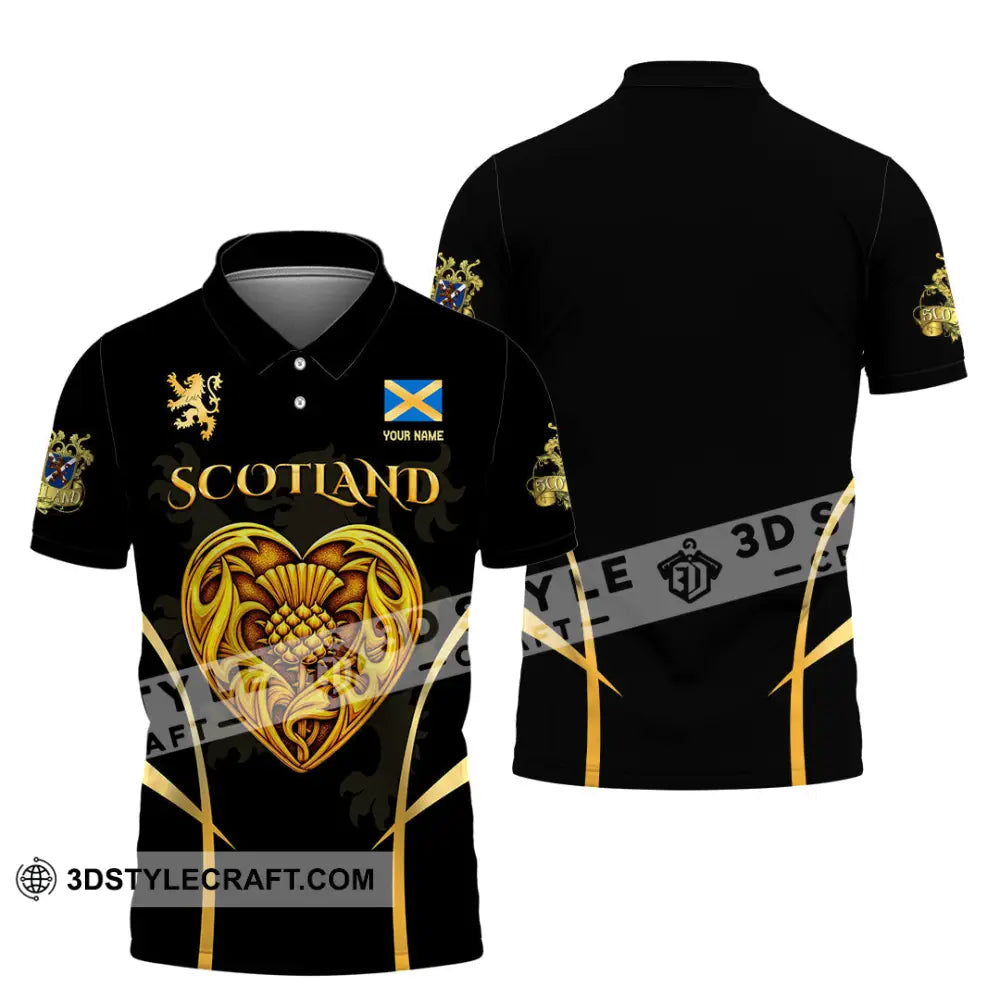 Unisex Shirt - Custom Scotland 3D Shirt Polo Shirt / S T-shirt