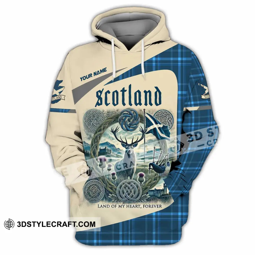 Unisex Shirt - Custom Scotland Land Of My Heart Forever 3D Shirt Hoodie / S T-shirt