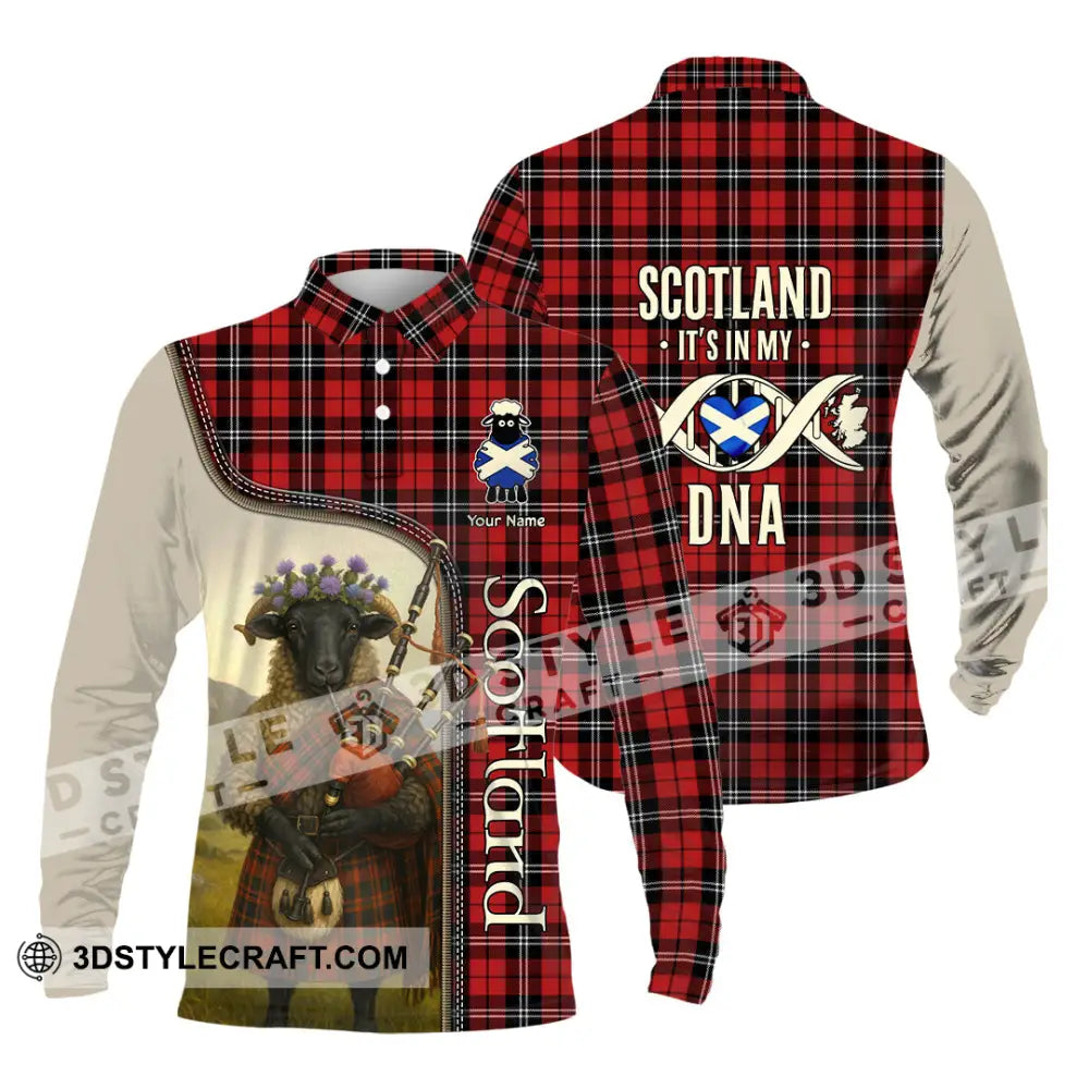Unisex Shirt - Custom Scotland Shirt Long Sleeve Polo / S T-shirt