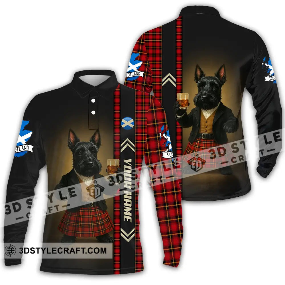 Unisex Shirt - Custom Scotland Pet Lover Shirt Long Sleeve Polo / S T-shirt