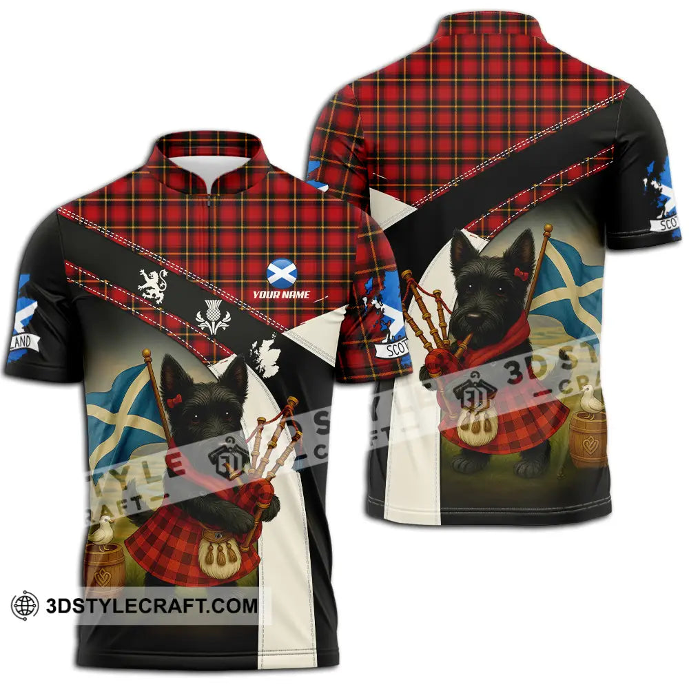 Unisex Shirt - Custom Scotland Pet Lover Shirt Zipper Polo Shirt / S T-shirt