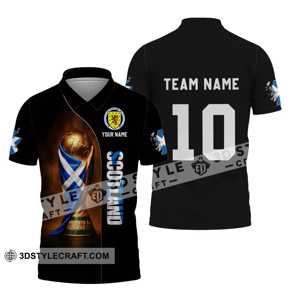 Unisex Shirt - Custom Scotland World Cup 3D Shirt Polo Shirt / S T-shirt