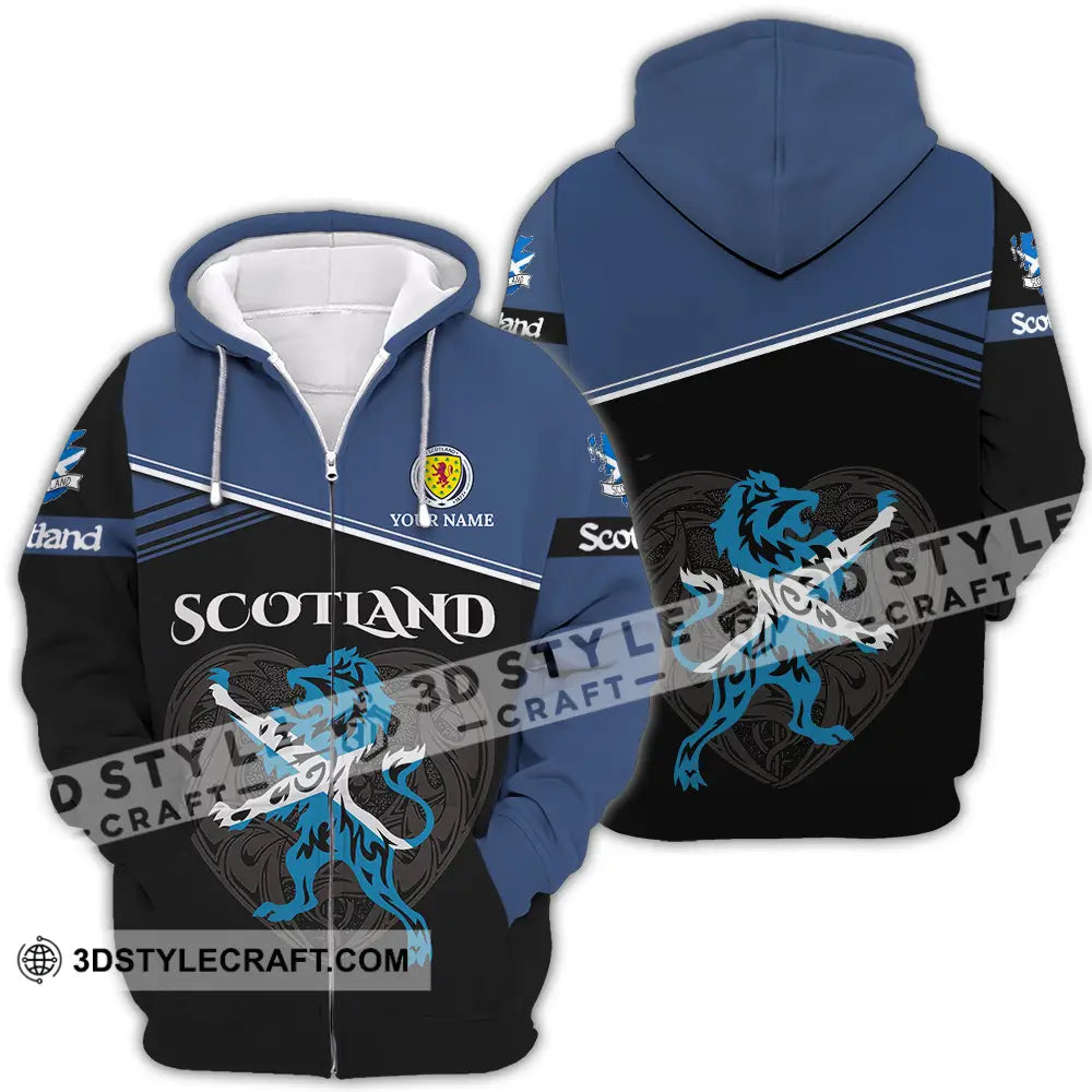 Unisex Shirt - Custom Scotland Shirt Zipper Hoodie / S T-shirt