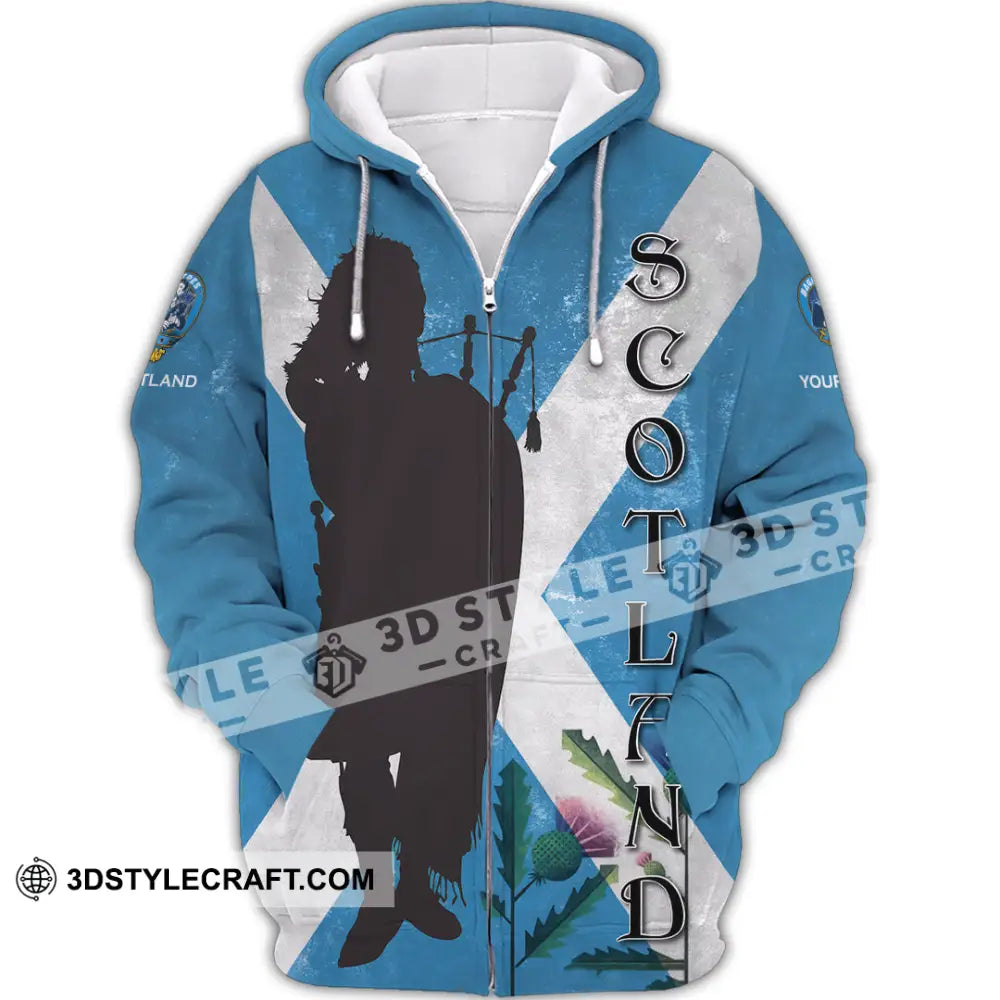 Unisex Shirt - Custom Scotland Shirt Zipper Hoodie / S T-shirt