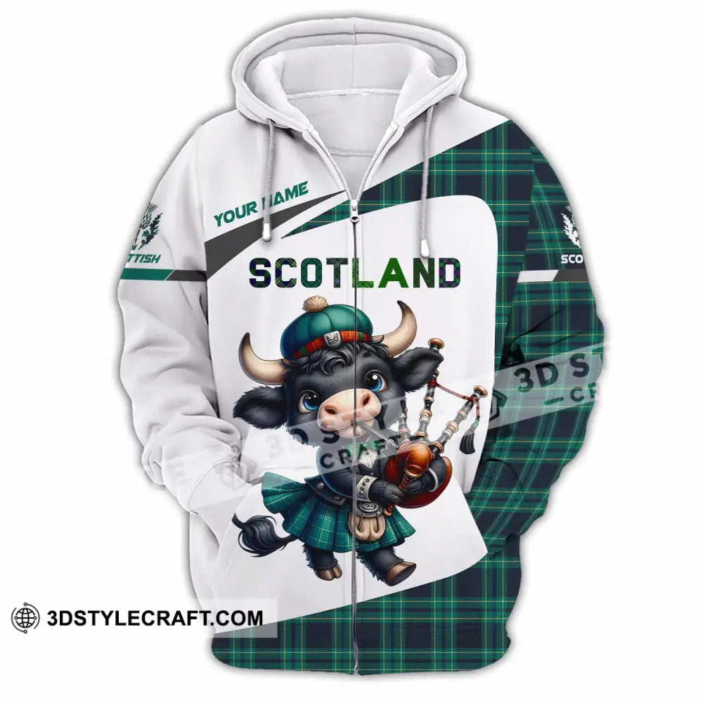 Unisex Shirt - Custom Scotland Shirt Zipper Hoodie / S T-shirt