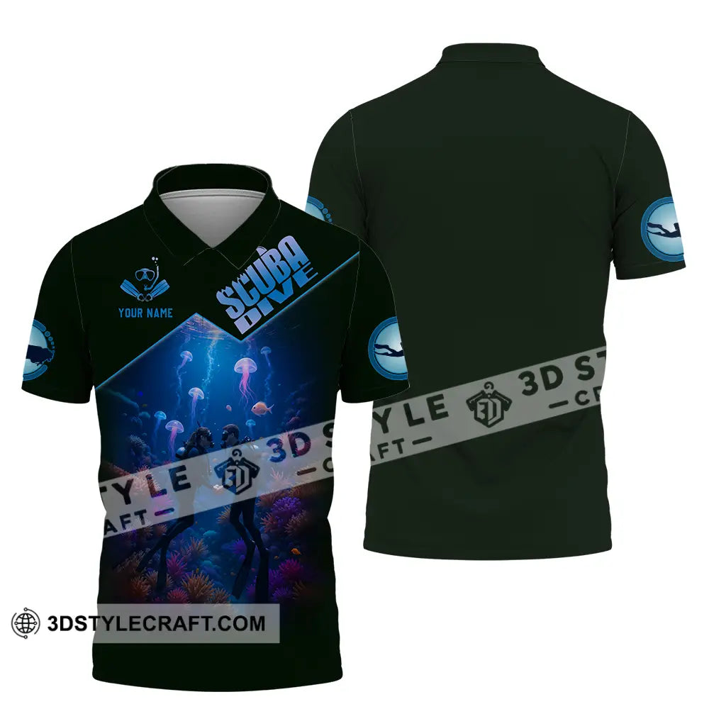 Unisex Shirt - Custom Scuba Diving 3D Shirt Polo Shirt / S T-shirt
