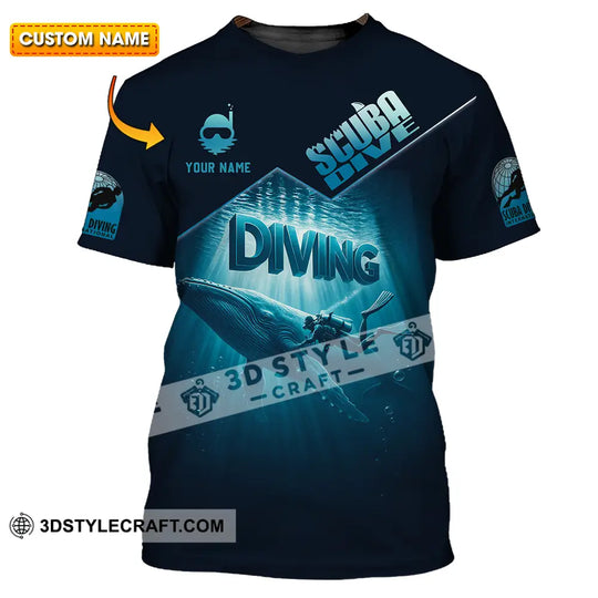 Unisex Shirt - Custom Scuba Diving 3D Shirt style option 1