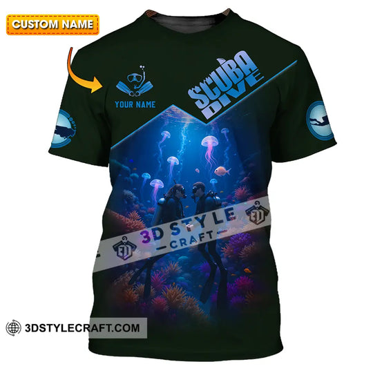 Unisex Shirt - Custom Scuba Diving 3D Shirt style option 1