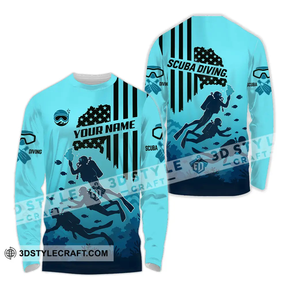 Unisex Shirt - Custom Scuba Diving Shirt Long Sleeve Shirt / S T-shirt