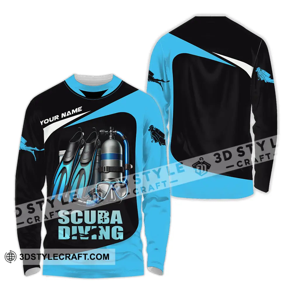Unisex Shirt - Custom Scuba Diving Lover Shirt Long Sleeve Shirt / S T-shirt