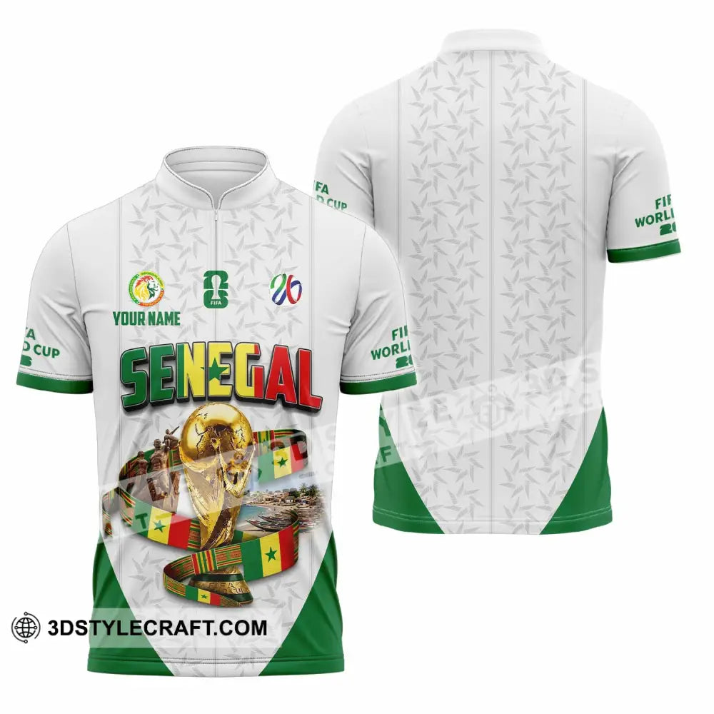 Unisex Shirt - Custom Senegal World Cup 2026 Shirt - Zipper Polo Shirt / S - T-shirt