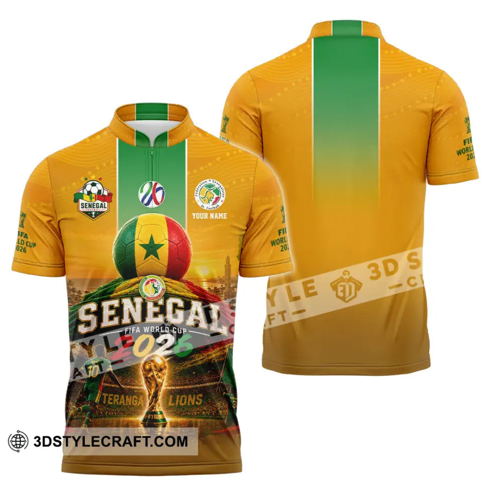 Unisex Shirt - Custom Senegal World Cup 2026 Shirt - Zipper Polo Shirt / S - T-shirt