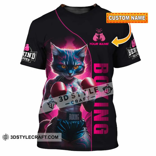 Unisex Shirt - Custom Sexy Boxing Cat, Boxing Lover Shirt style option 1