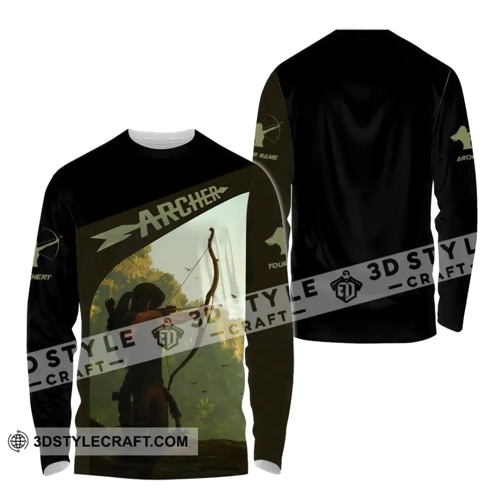 Unisex Shirt - Custom Shooting Archery Player Shirt Long Sleeve Shirt / S T-shirt