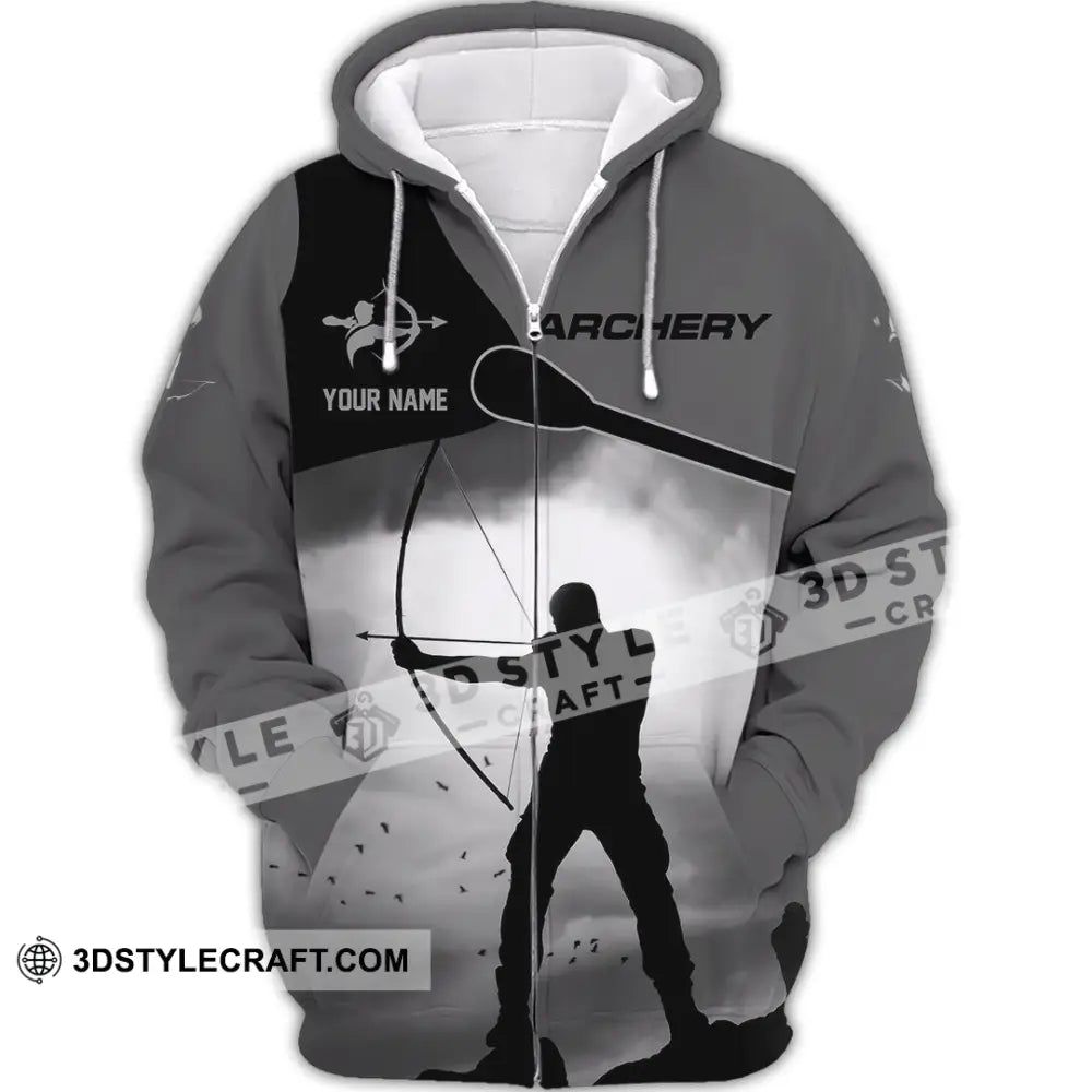 Unisex Shirt - Custom Shooting Archery Player Shirt Zipper Hoodie / S T-shirt
