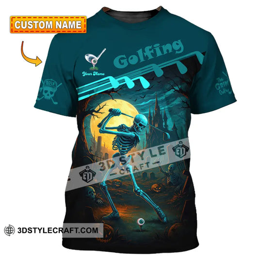 Unisex Shirt - Custom Skeleton Golfing, Golf Player Shirt style option 1